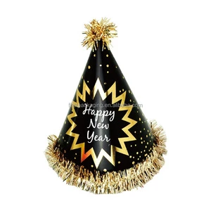 Happy Birthday Cone Paper Birthday Hats Pompom Pink Blue Hat Baby Shower Hats Children Adults Party Supplies Birthday Decoration