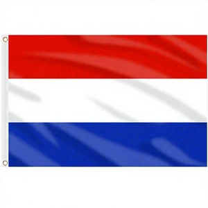 Dutch Flag 3x5 Feet Large 100% Polyester Digital Printed Flag with Brass Eyelets-for for Party Decorations Indoor Outdoor Use