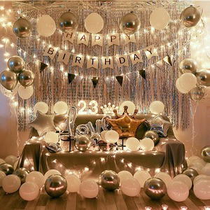 Birthday Balloon Decoration Set Adult Kids Birthday Party Backdrop Balloons Kit Boys Girls First Birthday Globos Al Por Mayor