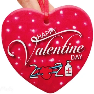 2021 Valentines Day Decor Heart Shaped Ornaments Couples Ornament Craft Personalized Romantic Presents Easter Ornaments Gifts