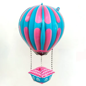 Hot Air Balloon Foil Mylar Helium Balloon for Wedding Birthday Children's Birthday Decoration 4D Helium Balloons