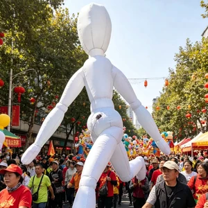 Giant LED Inflatable Walking Puppet Wearable Parade Marionette Costume for Street Carnival Festival Performance