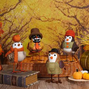 New Products Thanksgiving Harvest Festival Birds Ornaments Indoor Window Decorations Doll