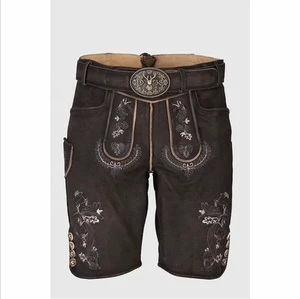 Men's Traditional German Oktoberfest Lederhosen Short Length Party Dress for Beer Festival Music Band Dancing Summer OEM Supply