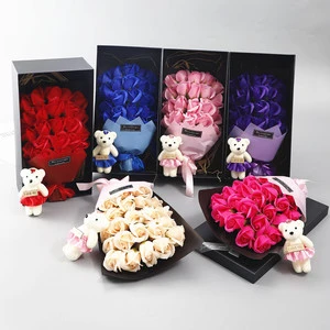 Mother's Day Gift Box with Rose Soap for Birthday Surprise for Girlfriend's Best Friend's Wife Valentine's Day Thanksgiving