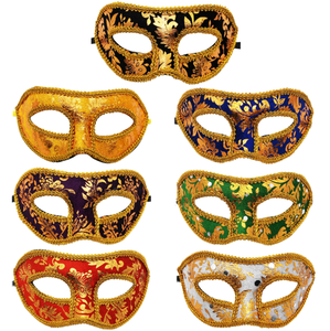 New Arrival Handmade PVC Venetian Masquerade Exquisite Carved Half Face 1 Color Letterpress Printed for Halloween Carnival Party