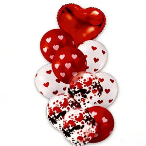 Valentine's Day Gifts Bridal Showers Anniversary Celebration Supplies Love Themed XO Valentine's Day 10-Pack Balloon Set