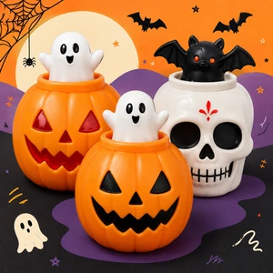 Halloween Pumpkin Ghost Squeeze Pop up Toy Cute Festival Party Favor Gift Supplies