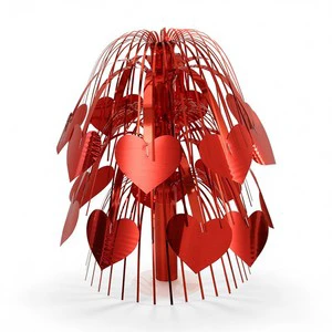 Wholesale Red Metallic Heart Tinsel Table Tree Valentine's Day Table Centerpiece for Celebration Dinner Wedding Table Decor
