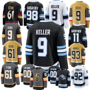 Wholesale Utah Vegas Stitched Name Number #9 Eichel #61 Stone #93 Marner #9 Keller #11 Guenther #92 Cooley Ice Hockey Jersey