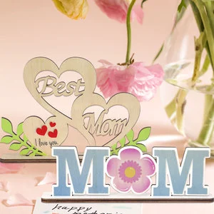 New Mother's Day Holiday Gifts Wooden Ornaments Party Decorations Desktop love Letter Ornaments