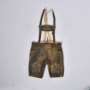 High Impact Premium Quality Slim Straight Leg Leather Pants Fall Winter New High Waist German Bavarian Men's Knee Lederhosen