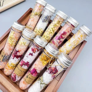 Wholesale Natural Crystal Stress Relief Relaxing Muscle Cleaning Products Bath Salts Himalayan Pink Bath Salt In Tube