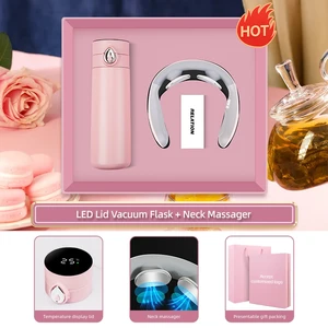 Wholesale Office Gift Set Vaccum Flask Neck Massager Electronic Items Souvenirs Corporate Mothers Day Gift Set