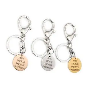 Gifts for Dad Grandpa Keychain,Papa the Man the Myth the Legend Father's Day Gift New Dad Gift