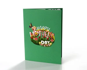 Collection 3D Popup Greeting Card With Flower and Happy Mother's Day