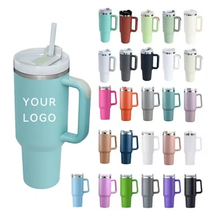 Newest 40oz Brand Tumbler H2.0 Double Wall Stainless Steel Vacuum Stan Large Capacity Christmas Gift Cup With Handle