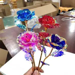 Rose Flower Gifts for Mom Birthday Gifts Colorful Rainbow Enchanted Crystal Flower Mothers Day Ideas Gifts