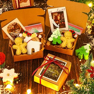 Creative Christmas Tree Snowflake Aromatherapy Candle Gift Set Home Decor Souvenirs for Thanksgiving and Diwali
