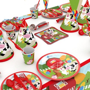Farm Kids Birthday Party Decorations Set Rainbow Unicorn Party Supplies