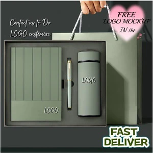 Luxury Corporate Gifts Personalized Gift Sets Custom Logo Notebook Pen Insulated Mug Executive Essentials Business Gift Box