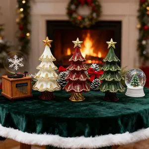 Cross Border New Resin Christmas Tree Ornaments Christmas Decorations Home Decor Handicrafts 3.8x20.3cm Meiyu Brand Stock Direct