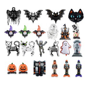 MTF 2025 Wholesale Special Pumpkin Skull Standing Shape Halloween Foil Balloons For Party Decoration