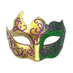 Venetian Half Face for Men Women PVC Carnival for Halloween Mardi Gras Easter Party Prom Bal Couples' Masquerade Costume