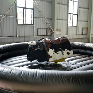Commercial Game Mechanical Bull Ride Machine With Inflatable Mat Adults Mechanical Bull Riding For Sale