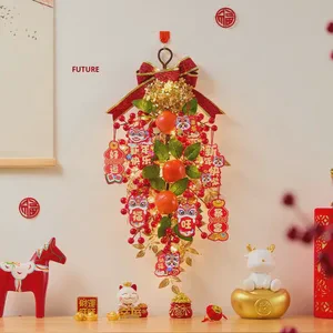 New Year Fortune Red Fruit PVC Handmade Pendant Hanging New Style Horse Year Doorway Spring Festival Housewarming Decorations