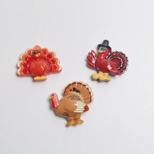 Cute Turkey Thanksgiving Day Resin Charms Thanksgiving Cabochon Resin Flatbacks Fall Harvest Charms for Crafts & Accessories