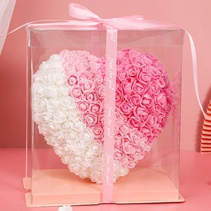 Popular High Quality Valentine's Gift Artificial Foam Red Rose Heart for Christmas New Year Festivities Valentine's Day
