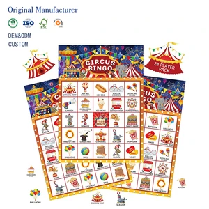 Carnival Party Games 24 Players Circus Bingo Games Carnival Party Bingo Cards for Boys Girls Adults Family Classroom Activities