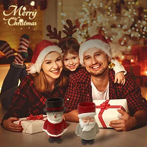 Factory Wholesale Resin Small Christmas Character Statues Santa Claus Elk Eco-Friendly Handmade Office Home Desktop Ornaments