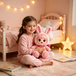 Wholesale Jandudu Star Rabbit Plush Speaker Polyester With PP Cotton Filling 11-30cm Size For Gift Shops