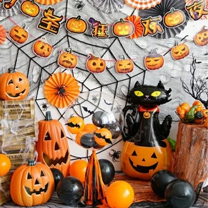 Custom Giant Skeleton Pumpkin Halloween Statue Outdoor Decorations HDPE Material Customized Color/Size & Logo OEM Brand