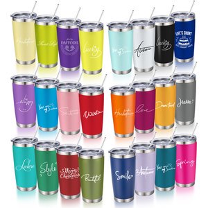 Custom Logo 20oz Insulated Double Wall Travel Coffee Mugs Powder Coated Party Cup Stainless Steel Tumbler For Laser Engraving
