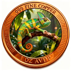 Source Factory Animal Souvenir Coin 999 Fine Copper Outer Ring in High Relief UV Printed Centerpiece Bison Personalized Print