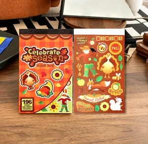 Wholesale 196 celebration season stickers for student stationery stores and Thanksgiving party supplies