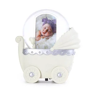 Mini Resin Crafts Photo Snow Globe White Base Painted Art Design Chinese New Year Love Gifts Featuring Angel Music Lifelike