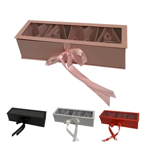 Factory Hot Sale MAMA Mother's Day Rectangular Flower Gift Box Wedding Companion Gift Box Solid Color