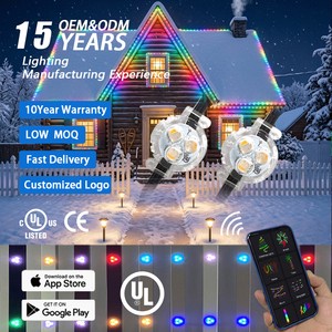 12V 24V Aluminum Track Rgbw Outdoor Permanent Lighting IP68 Waterproof Eaves Led Christmas Decoration Lights For Building