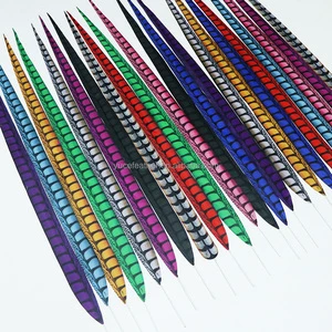 Wholesale Dyed Artificial Lady Amherst Pheasant Long Feathers For Carnival Costume Festival Samba Decorations