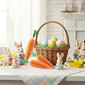 Factory Price Easter Simulation Artificial Carrot Plastic Non-Toxic Children's Gifts Easter Party Props Bottle Brush Carrot