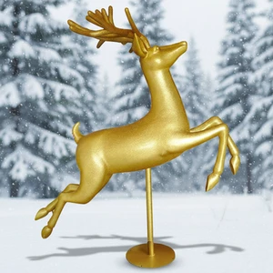 Fiberglass Christmas Products Life Size Reindeer Statue Decorations Durable Resin Ornament for Garden Park Display
