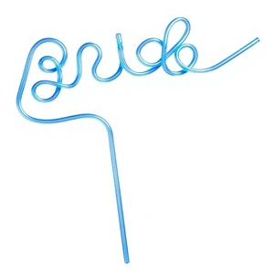 2026 New Arrival Blue Bride Disposable Straw Bachelorette Party Bridal Shower Drinkware Gift Set