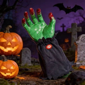 Animated Creepy Hand Halloween Plastic Textile Novelty Kids Toy Scary Moving Prop Haunted House Non-Toxic Durable Animatronics