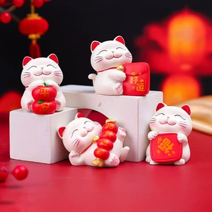Creative New Year gifts peace and good luck, figurines for festive occasions, financial cat figurines, wholesale on