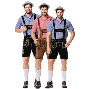 Halloween Octoberfest Festival Men's Oktoberfest Costumes Traditional German Bavarian Beer Male Cosplay Men's Pants