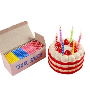 Wholesale China Factory Classical Spiral Happy Birthday Candles With Parties